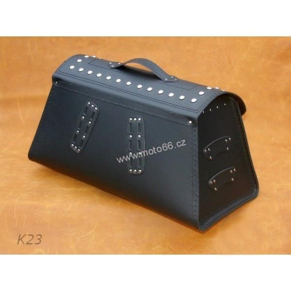 Kožený kufr - válec na chopper 59cm typ 23B