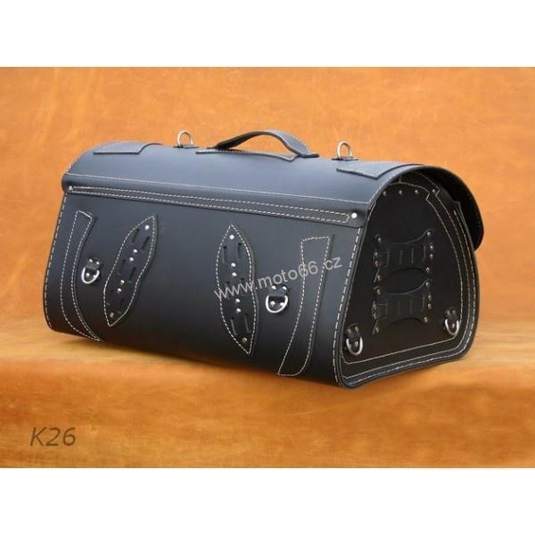 Kožený kufr - válec na chopper 55cm typ 26