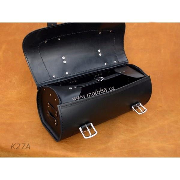 Kožený kufr - válec na chopper 44cm typ 27B