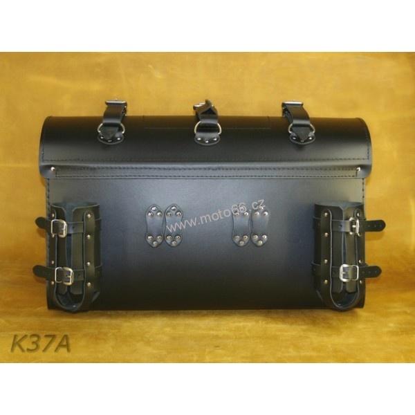 Kožený kufr - válec na chopper 58cm typ 37A