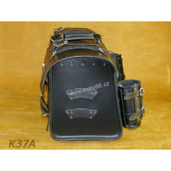Kožený kufr - válec na chopper 58cm typ 37B