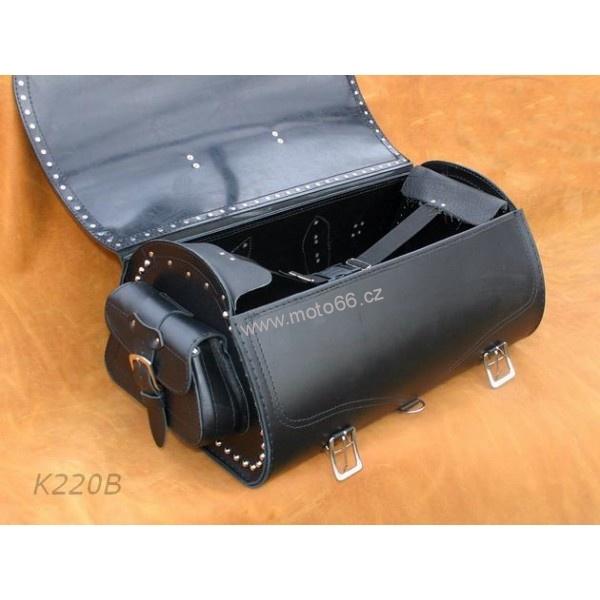 Kožený kufr - válec na chopper 56cm typ 220A