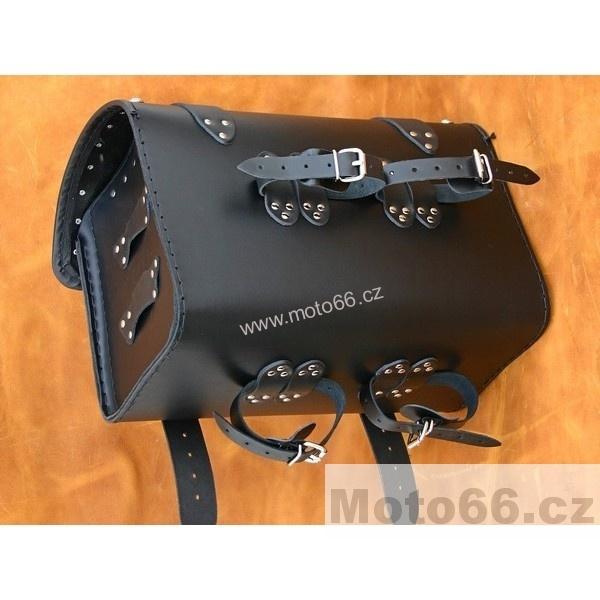 Kožený kufr - válec na chopper 38cm typ 01B