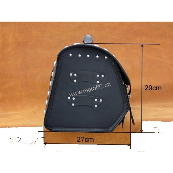 Kožený kufr - válec na chopper 60cm typ 25B