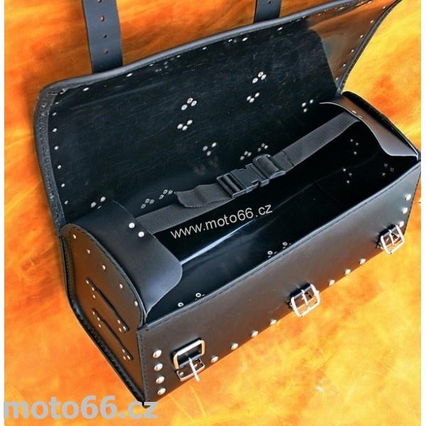 Kožený kufr - válec na chopper 60cm typ 18A