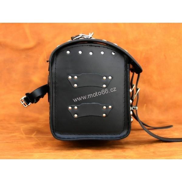 Kožený kufr - válec na chopper 38cm typ 02B