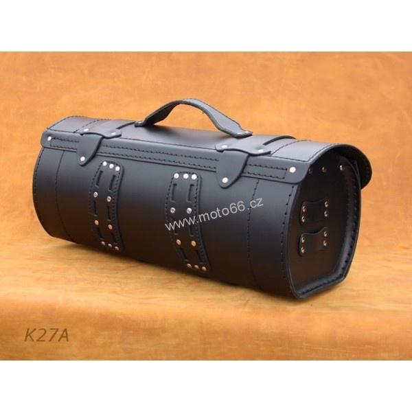 Kožený kufr - válec na chopper 44cm typ 27B