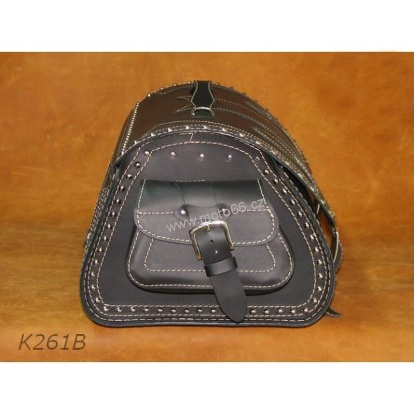 Kožený kufr - válec na chopper 55cm typ 261B