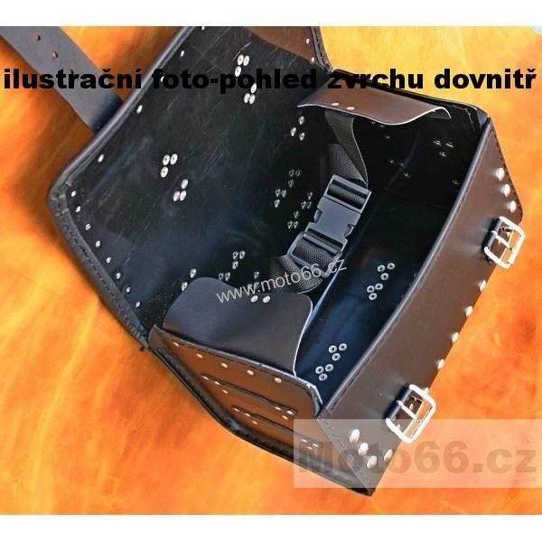 Kožený kufr - válec na chopper 38cm typ 01B