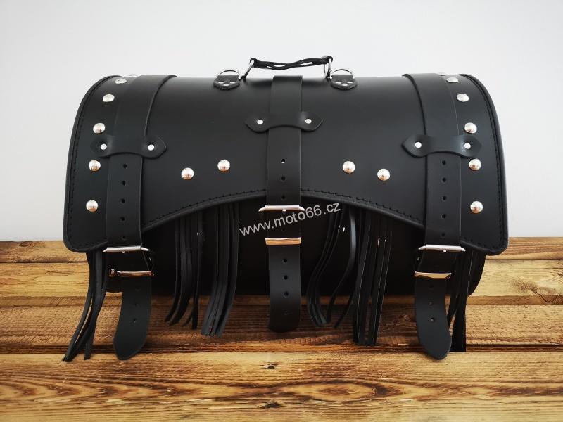 Kožený kufr - válec na chopper 48cm typ 09C