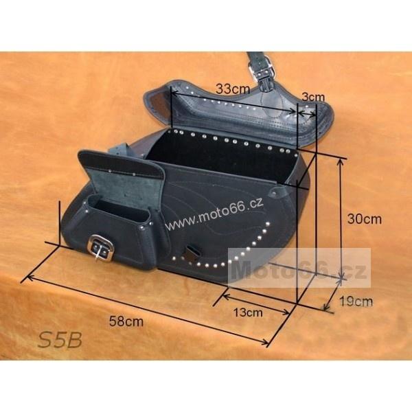 brašny kožené 2x 24 litrů typ 5B Cruiser