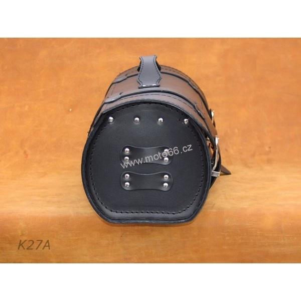 Kožený kufr - válec na chopper 44cm typ 27C
