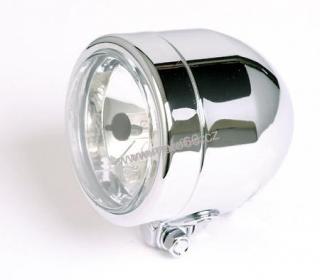 headlamp, c.p., 90mm, bottom mount, H4 12V 55/60W, E-mark spot light.