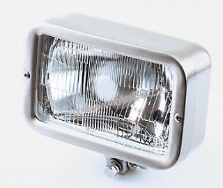 rectangular headlight, SATIN, bottom mounting