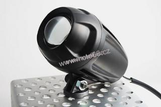 projection light 38 mm, black aluminium housing, high beam, H1 55W bulb, E-mark