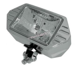 STORM, octagonal headlamp, housing c.p., bottom mount, for H4 bulb