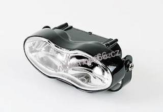 spot and fog light, black, oval, clear lens, both functions E-mark.