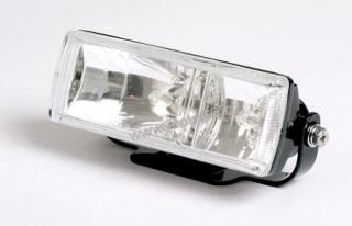 Dual spot and fog light, black, clear lens, 2 x H3 55W, E-mark.