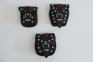 Kožená kapsa pro kufry s cvokama