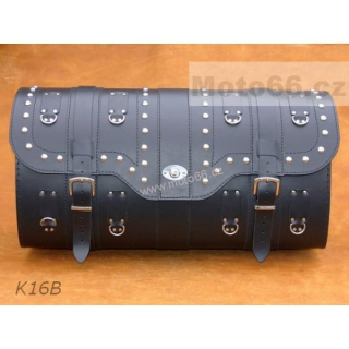 Kožený kufr se zámkem - válec na chopper 67cm typ 16B