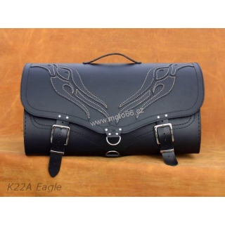 Kožený kufr - válec na chopper 55cm typ 22A Eagle