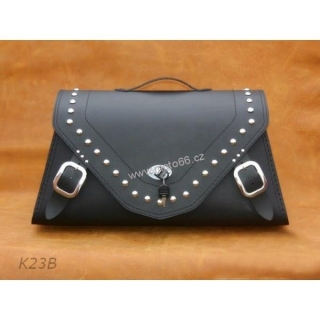 Kožený kufr - válec na chopper 59cm typ 23B